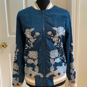 Forever 21 Floral Bomber Jacket
